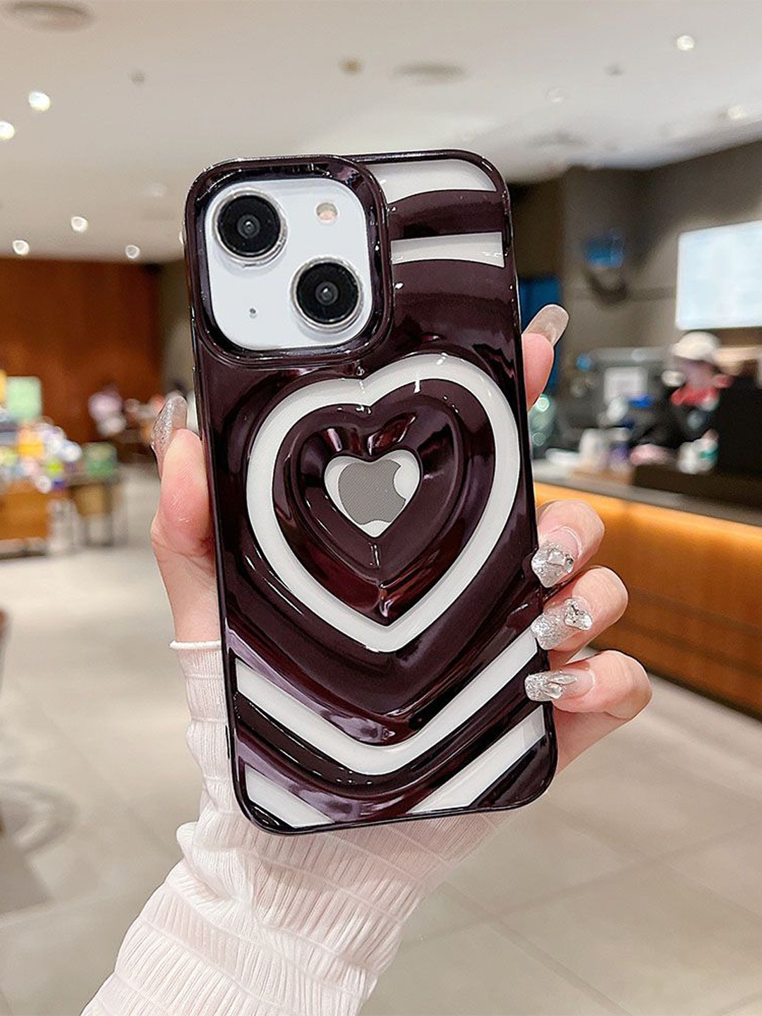 

Luxury Kase Printed iPhone 13 Back Case, Brown