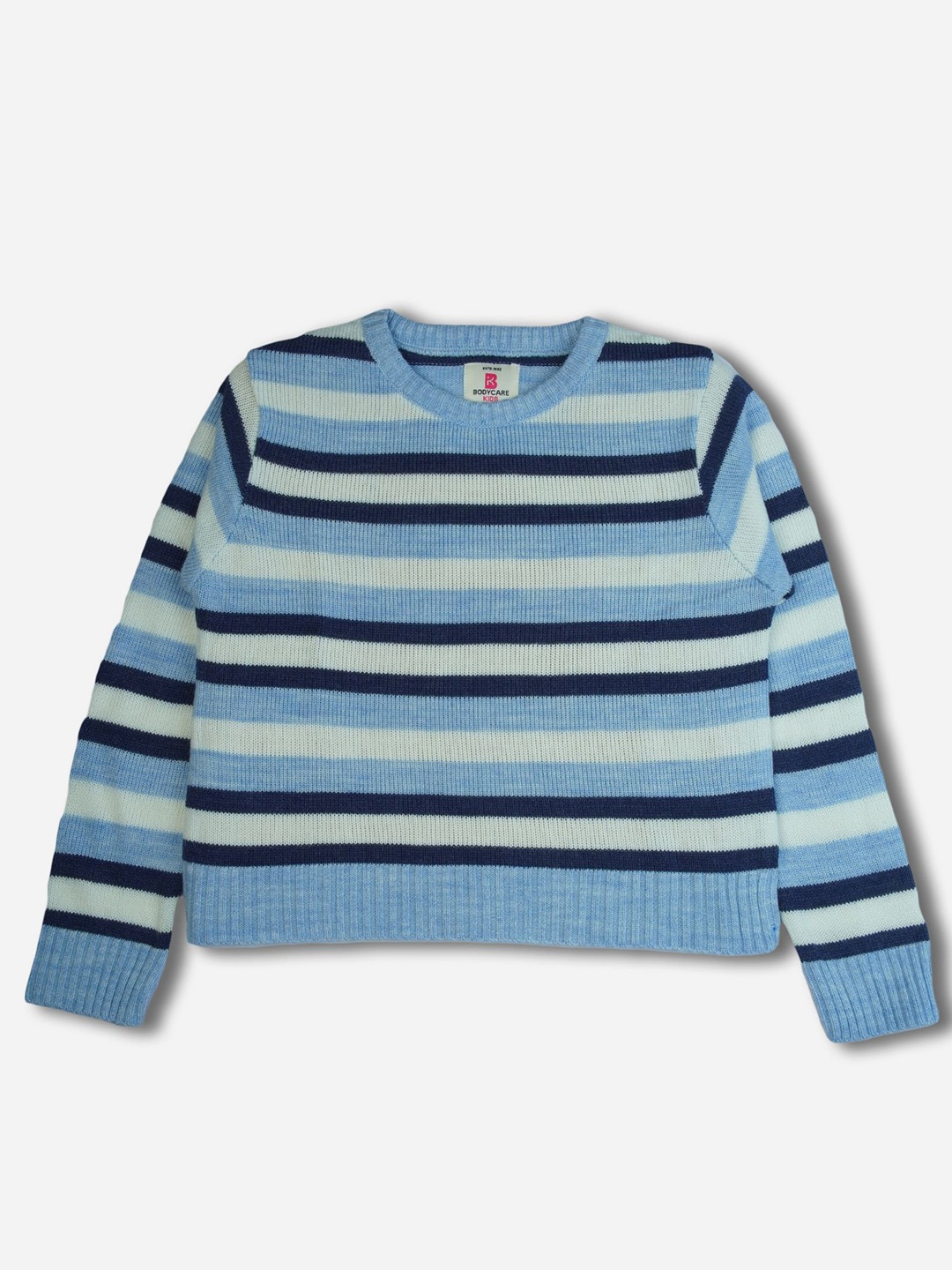 

Bodycare Girls Woollen Striped Pullover Sweaters, Blue