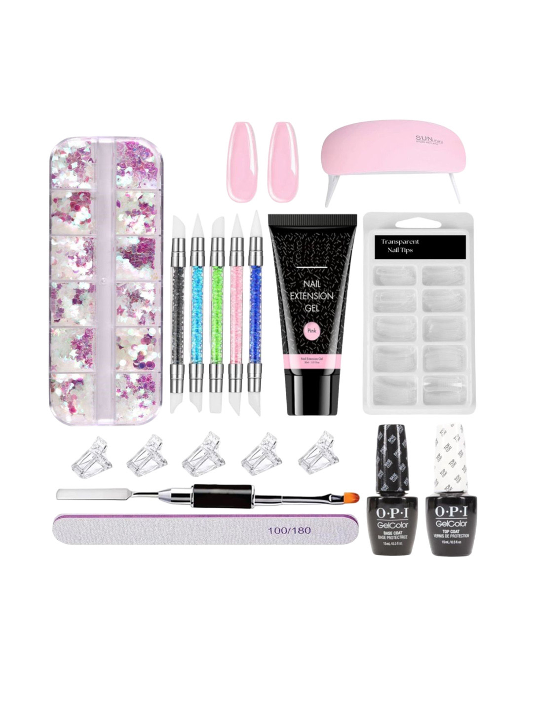 

NANCY AJRAM Set Of 18-In-1 Nail Extension Gel Kit, White