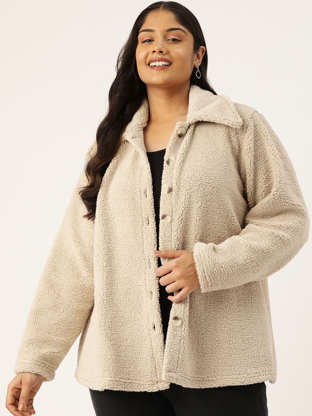 

theRebelinme Women Plus Size Lightweight Tailored Jacket, Off white