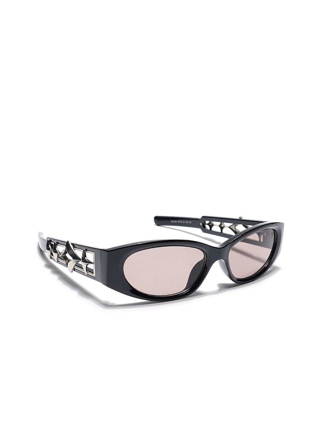 

Voyage Unisex Oval Sunglasses with UV Protected Lens 20236MG5554, Black