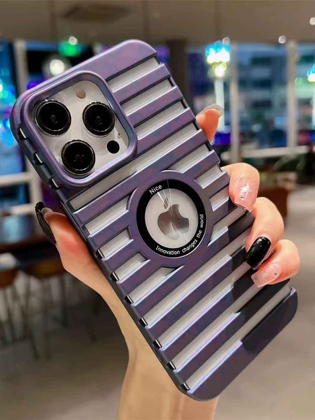 

Luxury Kase Pro Heat Dissipation Breathable Hard iPhone 15 Pro Back Case Mobile Accessory, Purple