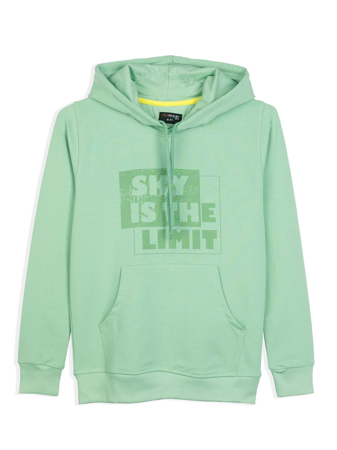 

CRAZYPENGUIN ELITE Boys Cotton Hooded Dry Fit Long Sleeves Pullover Sweatshirt, Green