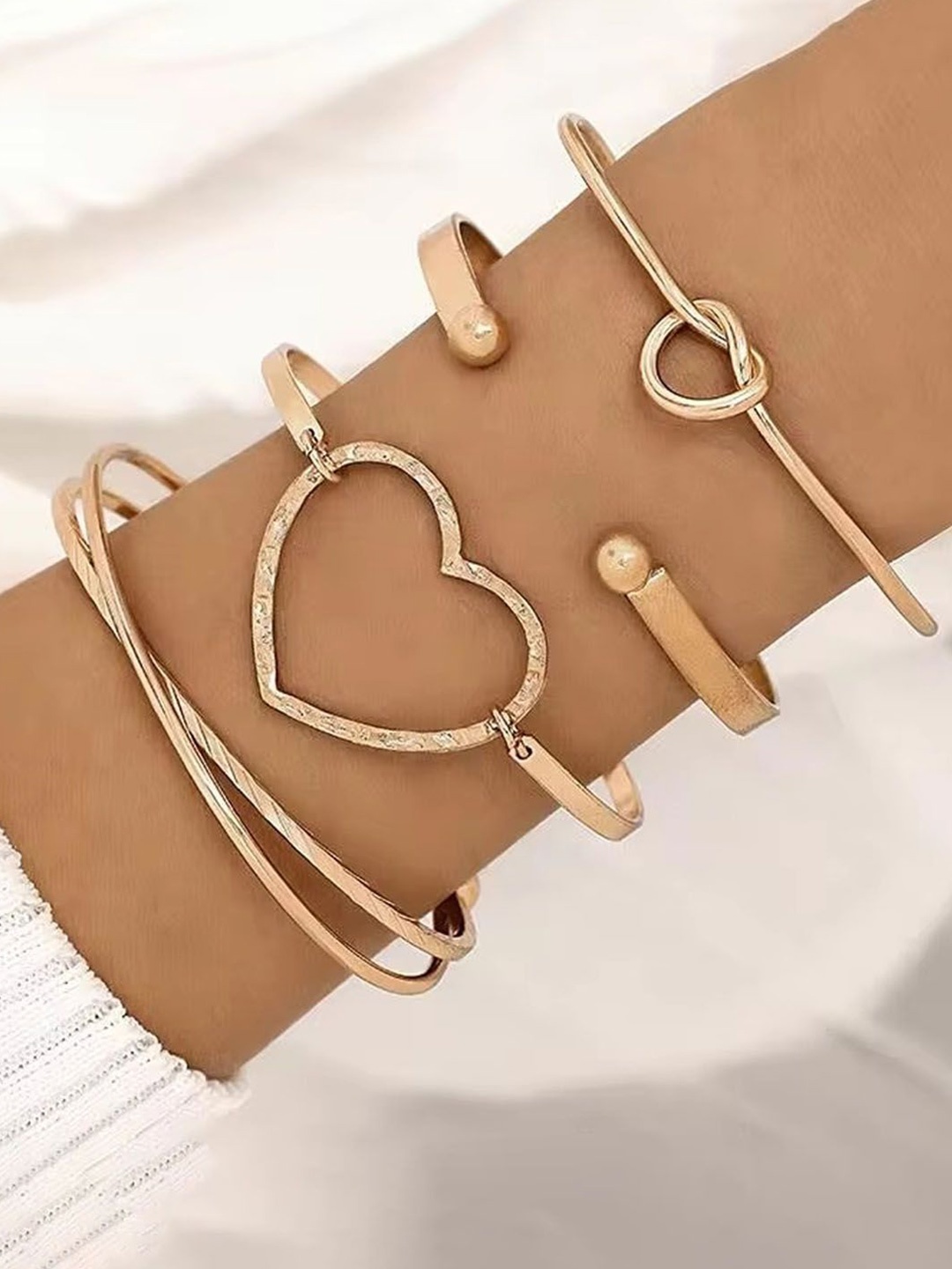 

Jewels Galaxy Set Of 4 Gold-Plated Wraparound Bracelets