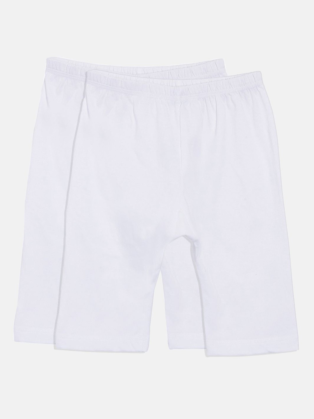 

BLOSSOM Girls Pack Ok 2 Cotton Sports Shorts, White