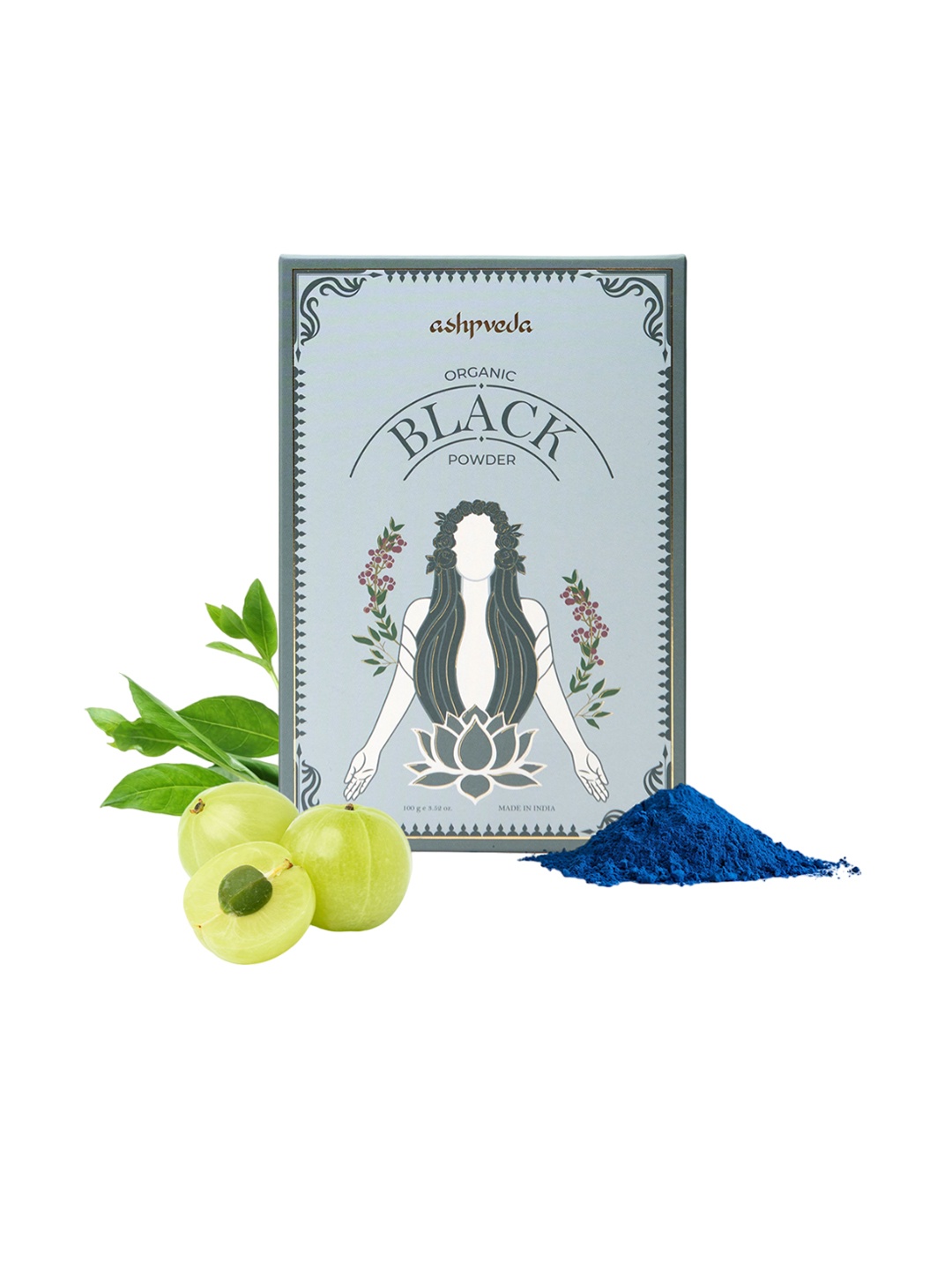 

ASHPVEDA Organic Hair Color Powder- 100 g- Black