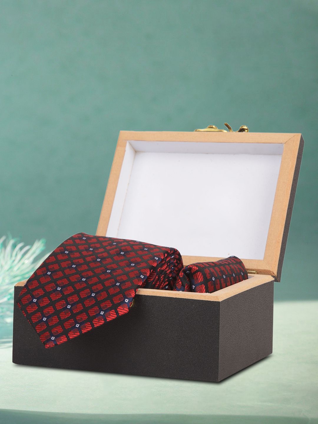 

Cazzano Men Accessory Gift Set of, Red