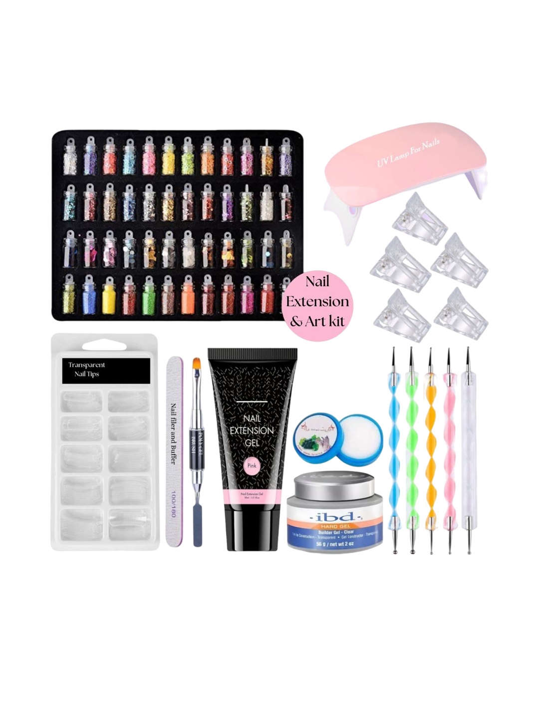 

NANCY AJRAM Set Of 18- In-1 Nail Extension Decoration Kit, White
