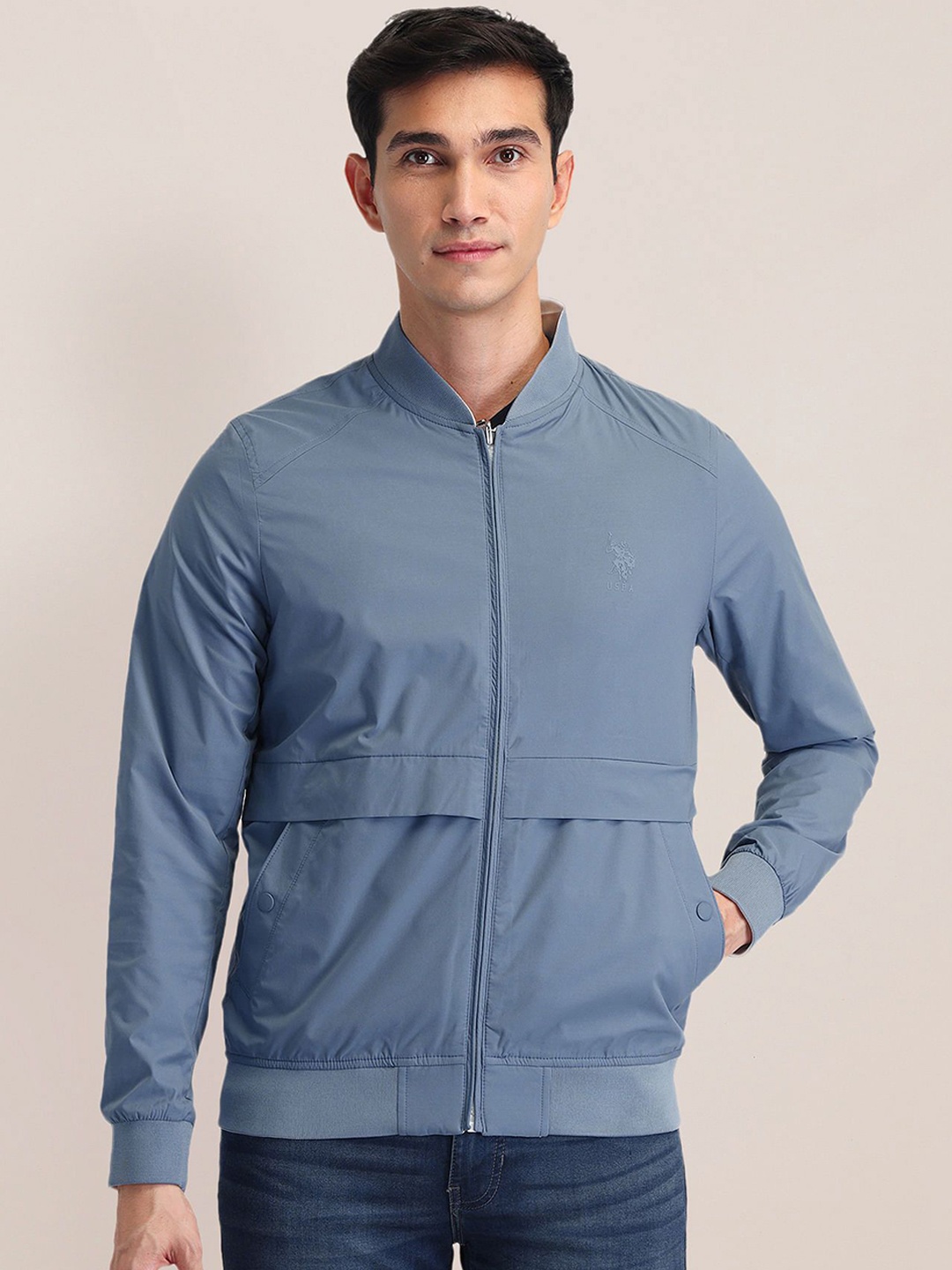 

U.S. Polo Assn. Men Reversible Regular Fit Casual Jacket, White
