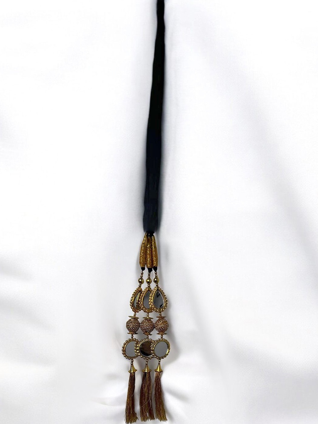 

FIMBUL Women Patiala Bridal Paranda Hair Accessory, Gold