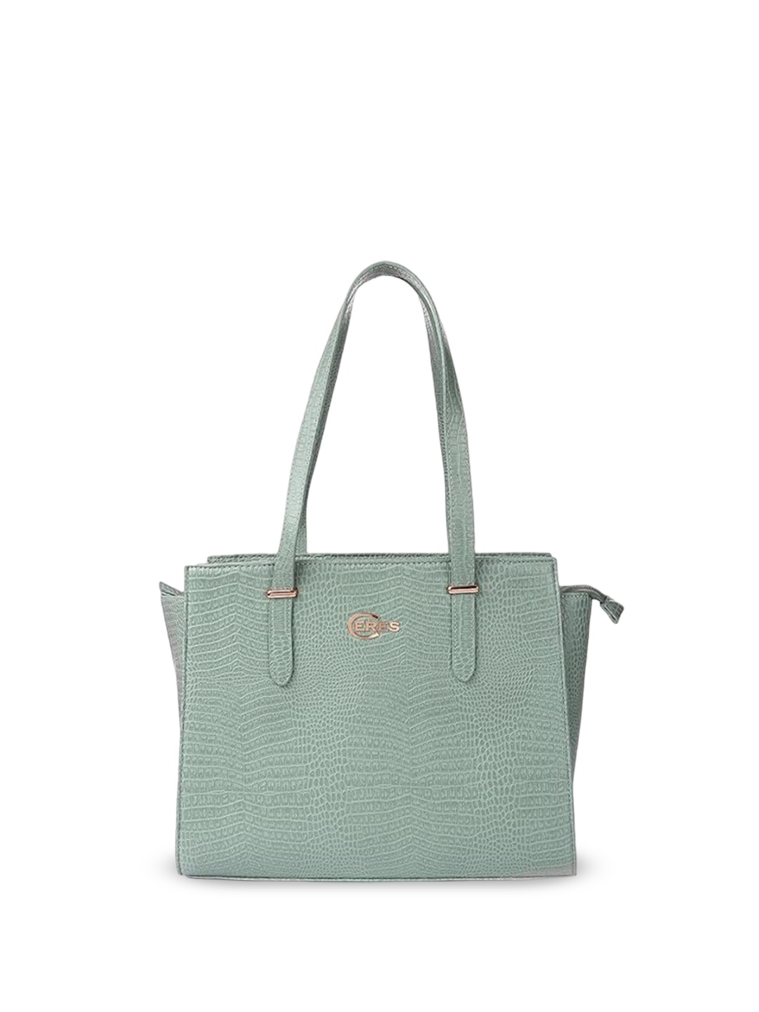 

CERES Animal Textured PU Handbag, Blue