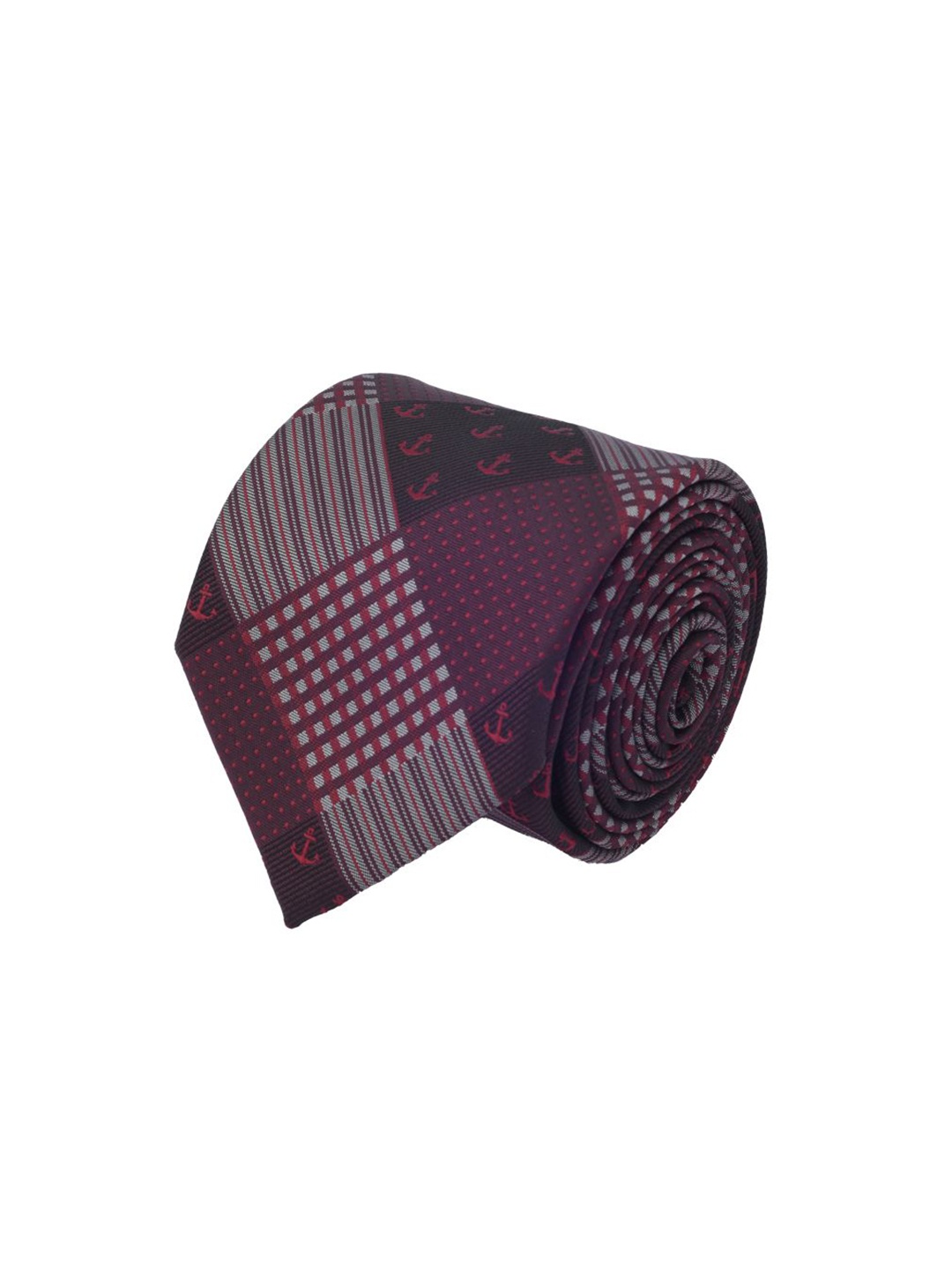 

Cazzano Men Printed Broad Tie, Burgundy