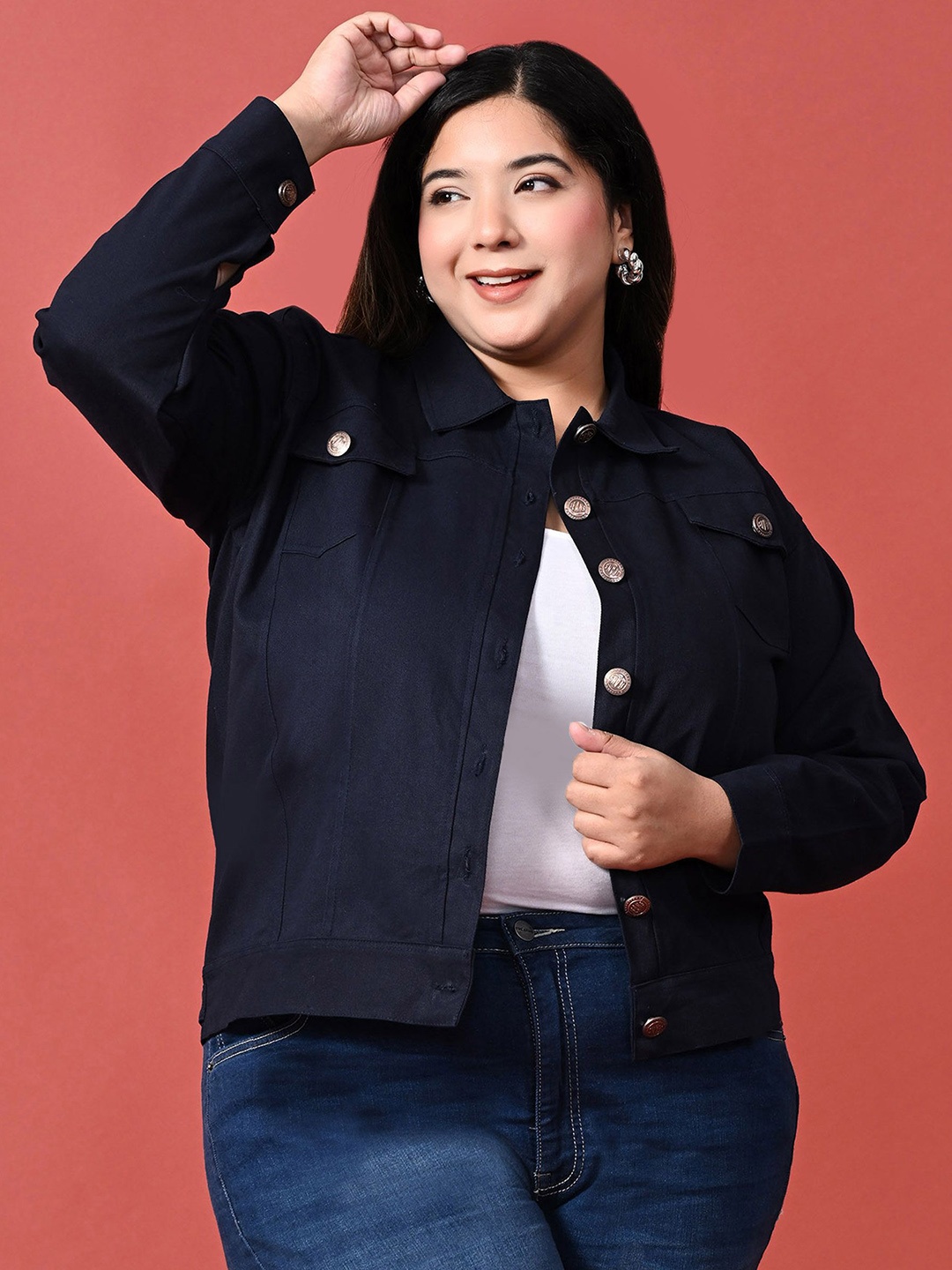 

Funday Fashion Women Denim Jacket, Black