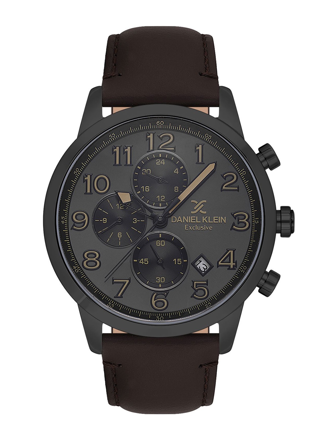 

Daniel Klein Men Dial & Leather Straps Analogue Watch DK.1.13833-5, Black