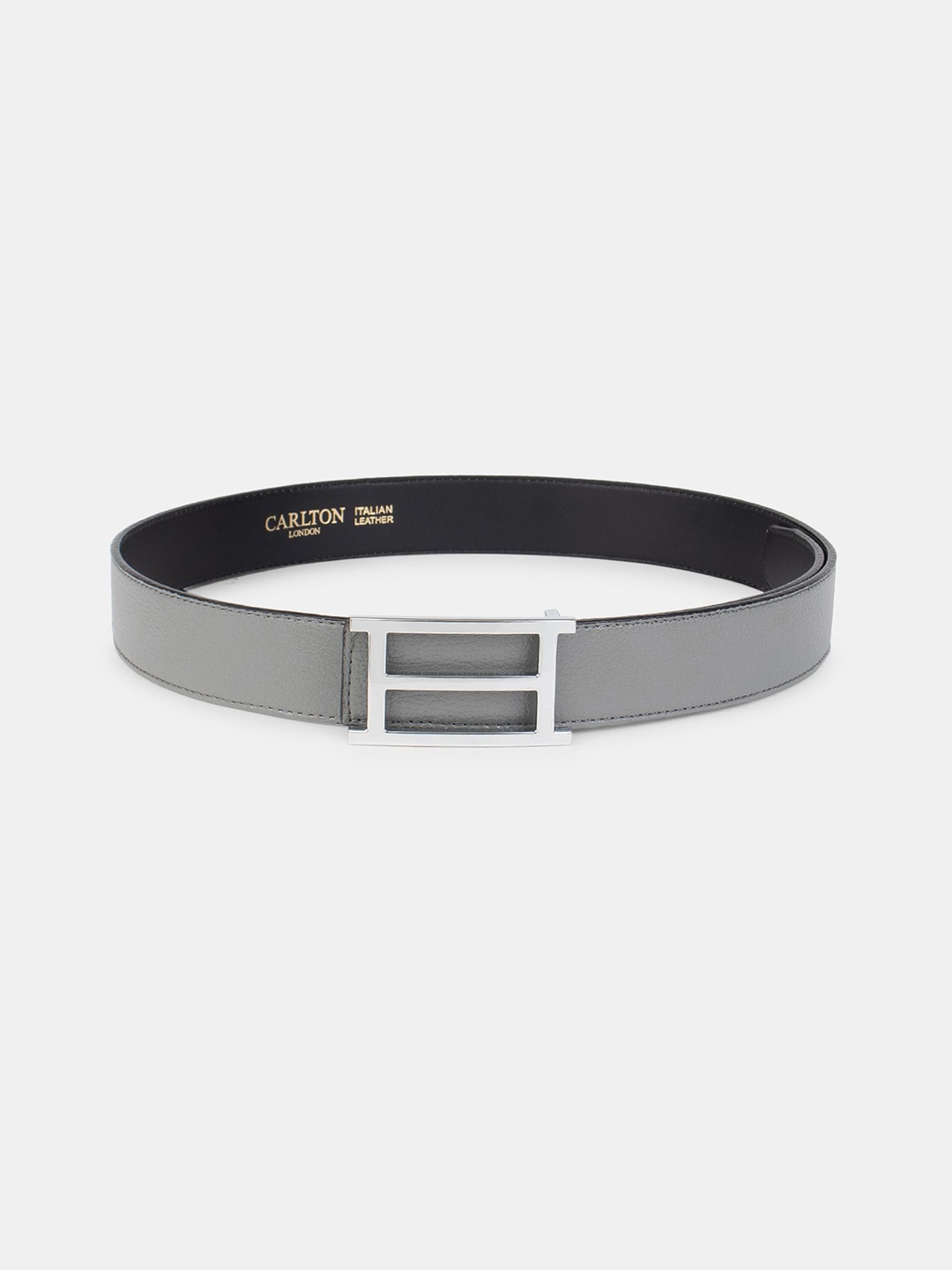 

Carlton London Men Textured Leather Belt, Grey