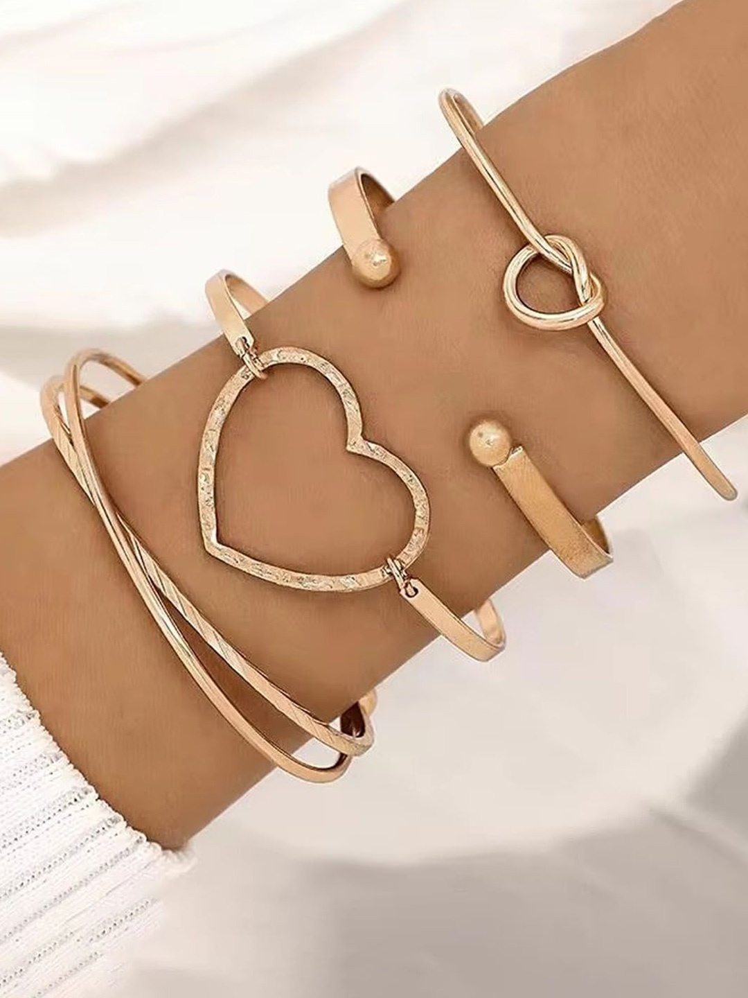 

Jewels Galaxy Set Of 4 Gold-Plated Wraparound Bracelets