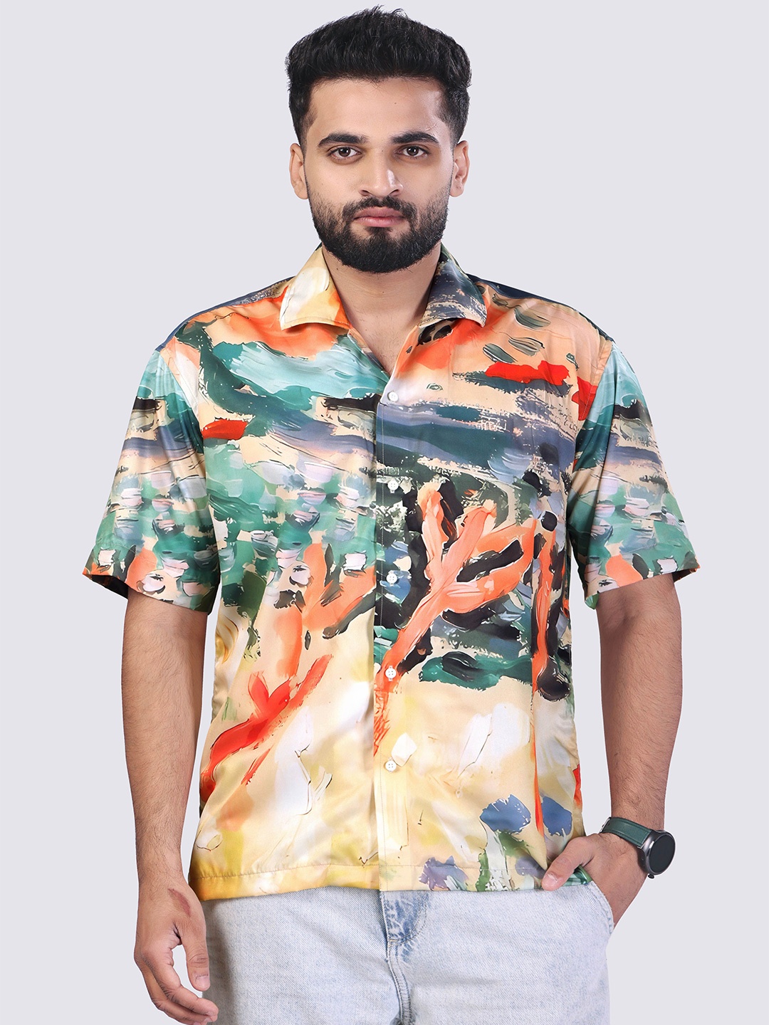 

Cultura Studio Men Comfort Opaque Printed Casual Shirt, Multi