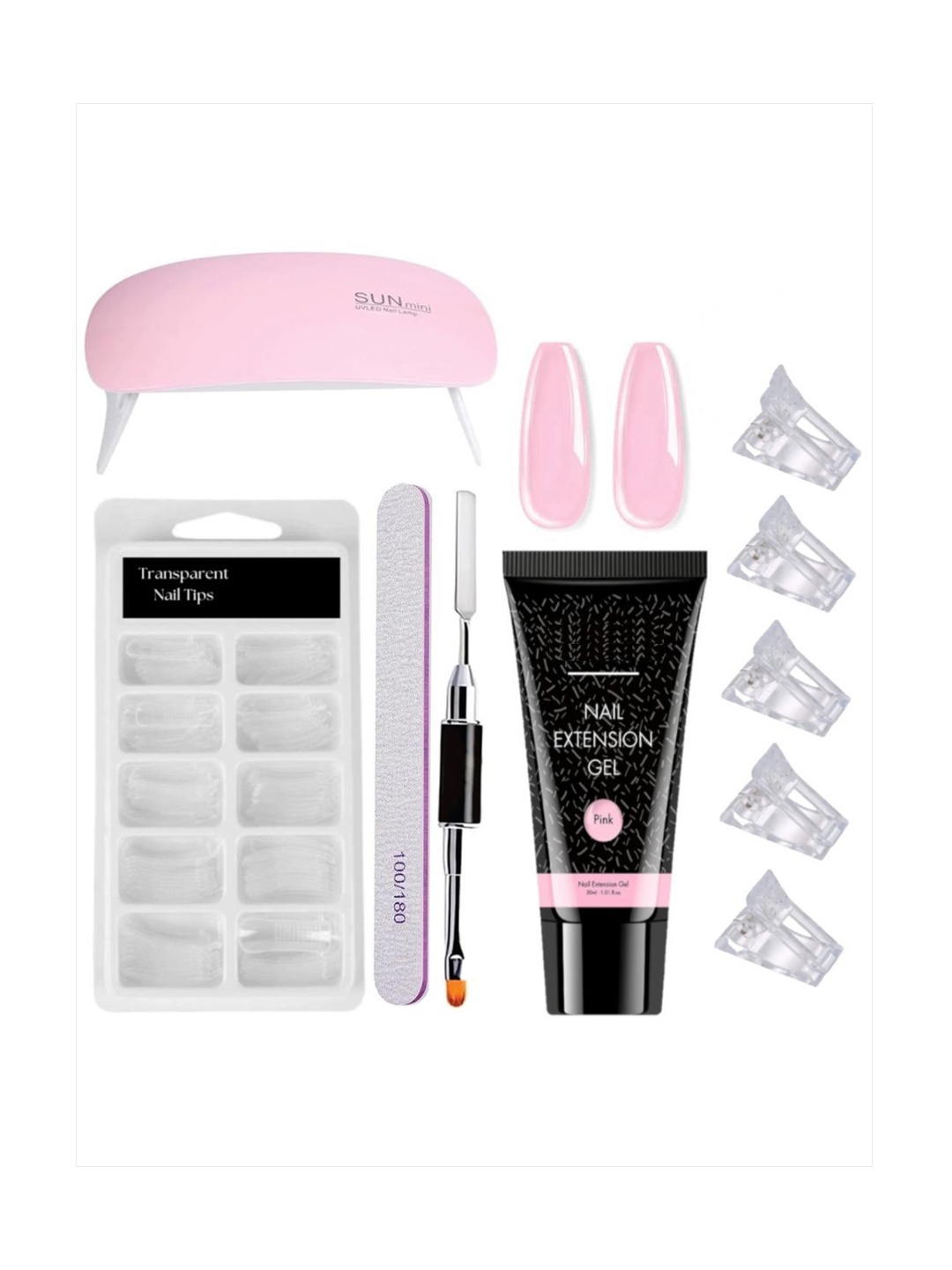 

NANCY AJRAM 10 In 1 Poly Nail Extension Gel Kit, Black