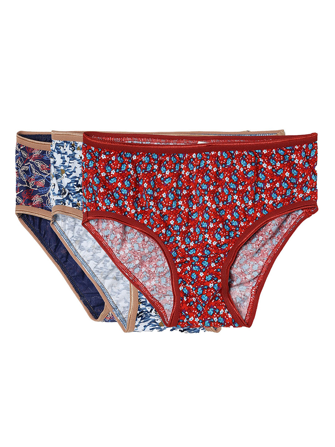 

BLOSSOM Girls Pack Of 3 Printed Mid-Rise Hipster Briefs, Assorted