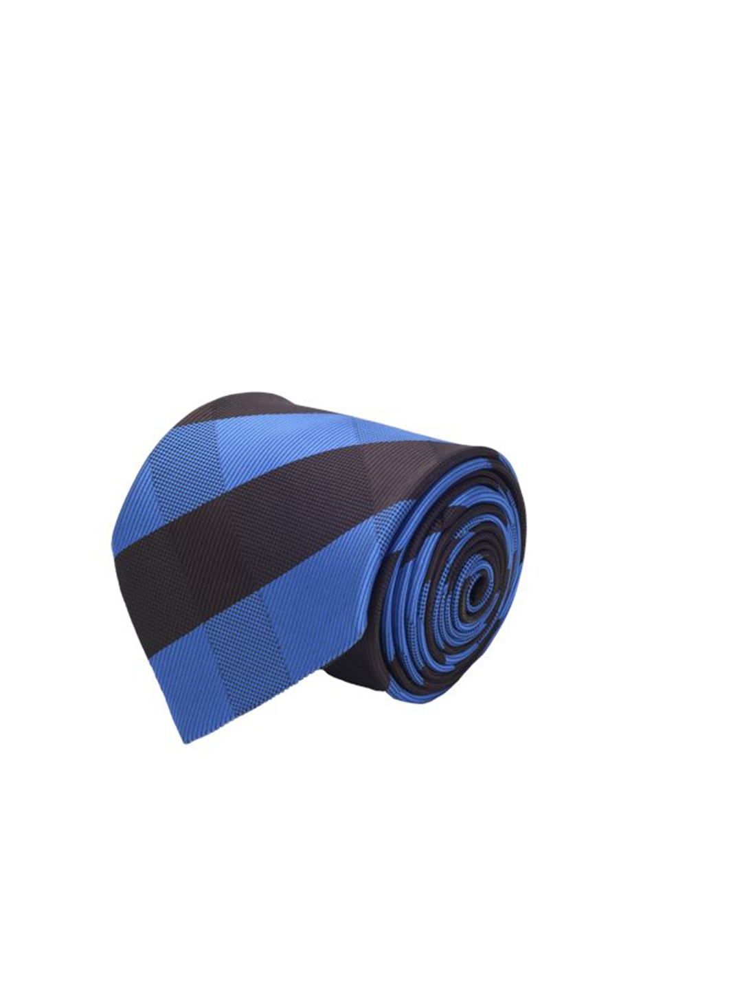 

Cazzano Men Striped Printed Formal Broad Tie, Blue