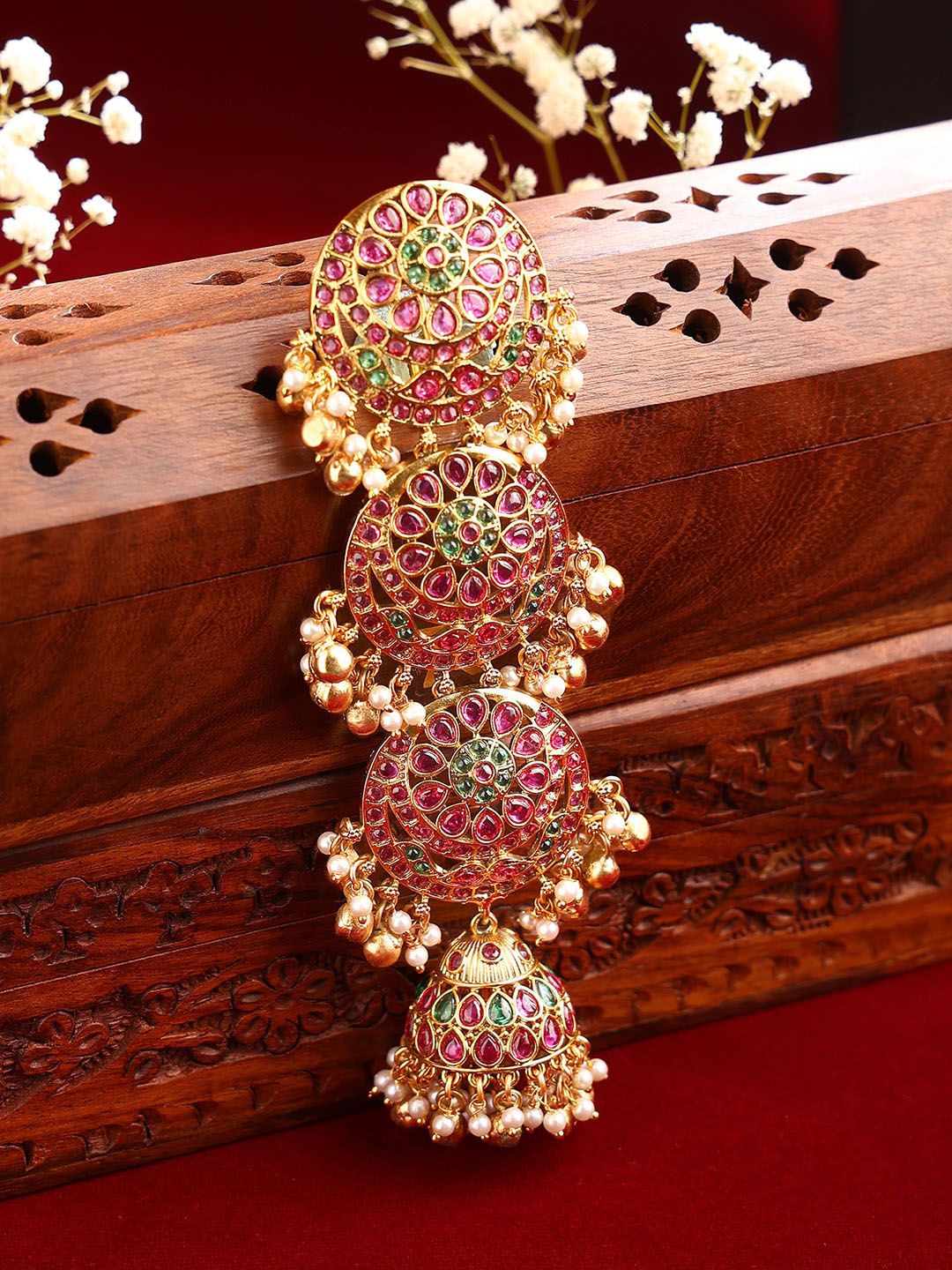 

Priyaasi Women Beaded Hair Accessory Set, Gold