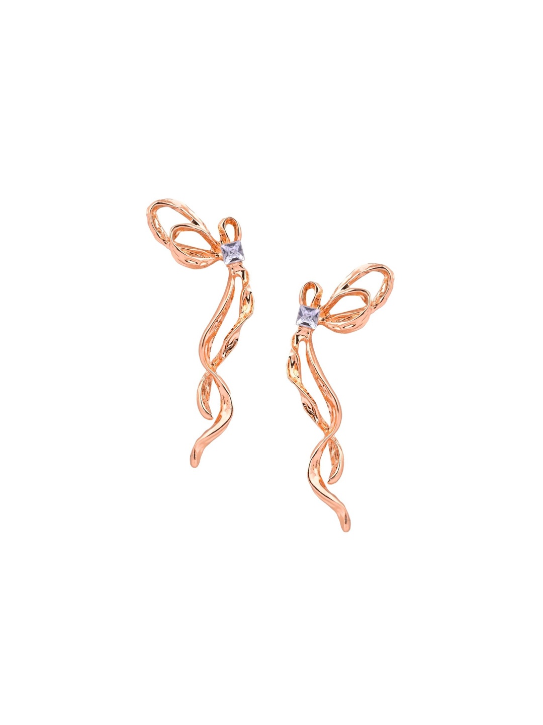 

SALVE Contemporary Drop Earrings, Rose gold