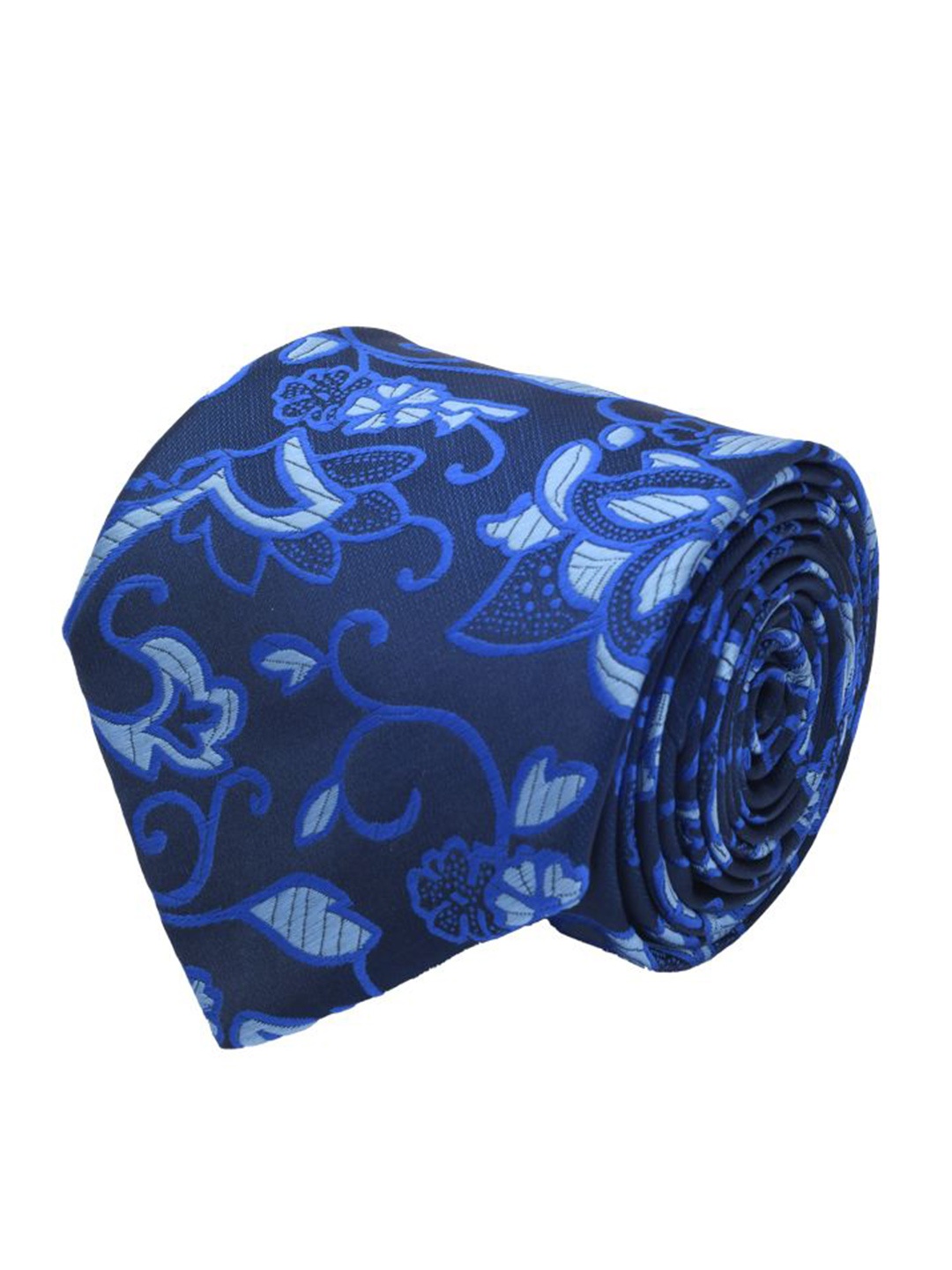 

Cazzano Men Floral Printed Broad Tie, Blue