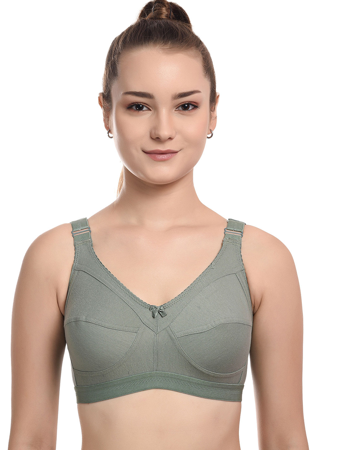 

new blue eyes Women Full Coverage Bra, Green