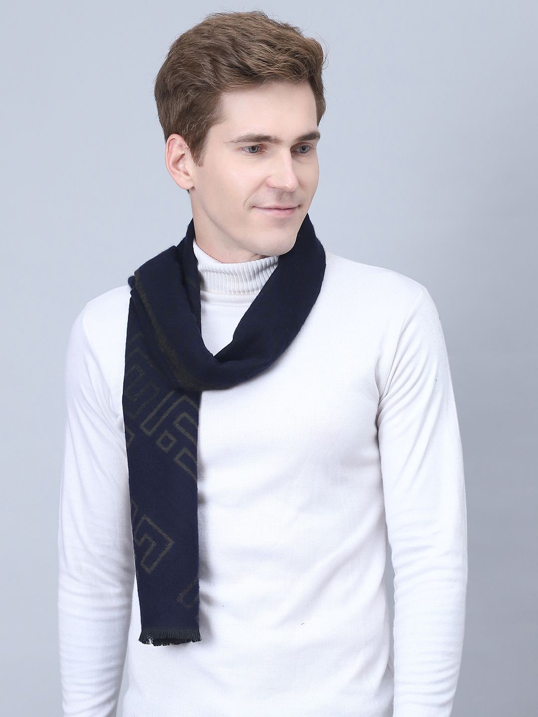 

ELLIS Men Self Design Mufflers, Blue