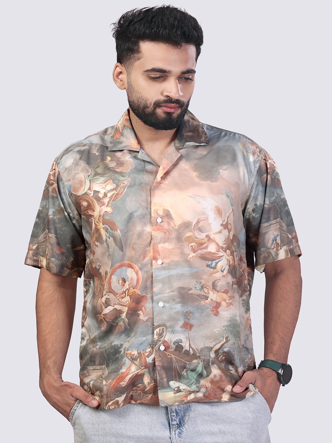 

Cultura Studio Men Comfort Opaque Printed Casual Shirt, Multi