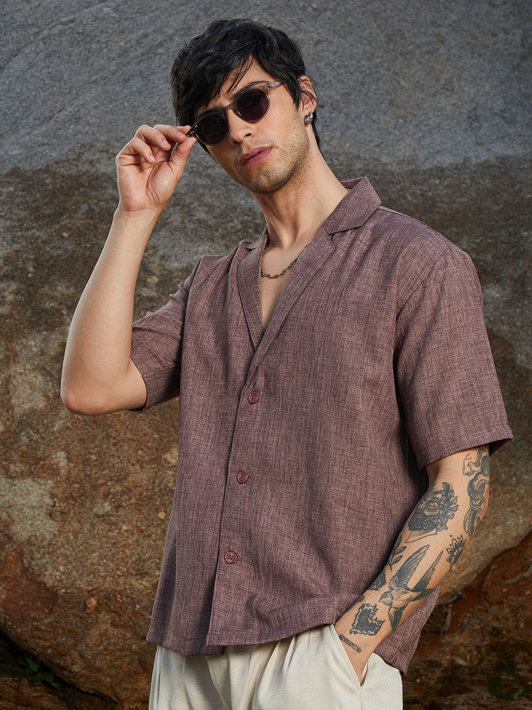 

Campus Sutra Men Comfort Casual Shirt, Brown