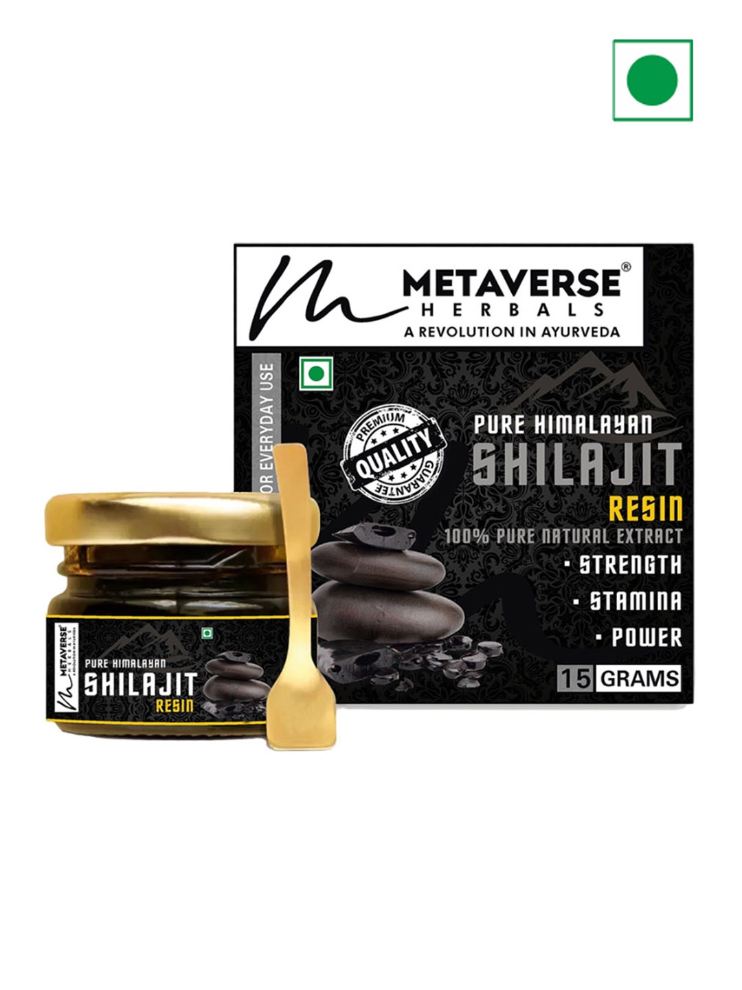 

Metaverse Pure Ayurvedic Pure Himalayan Shilajit Resin - 15 g, Brown