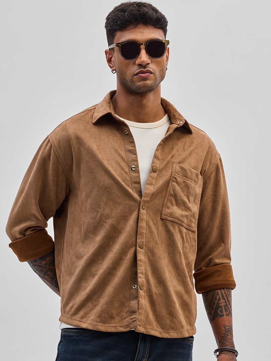 

Snitch Men Bomber Jacket, Brown