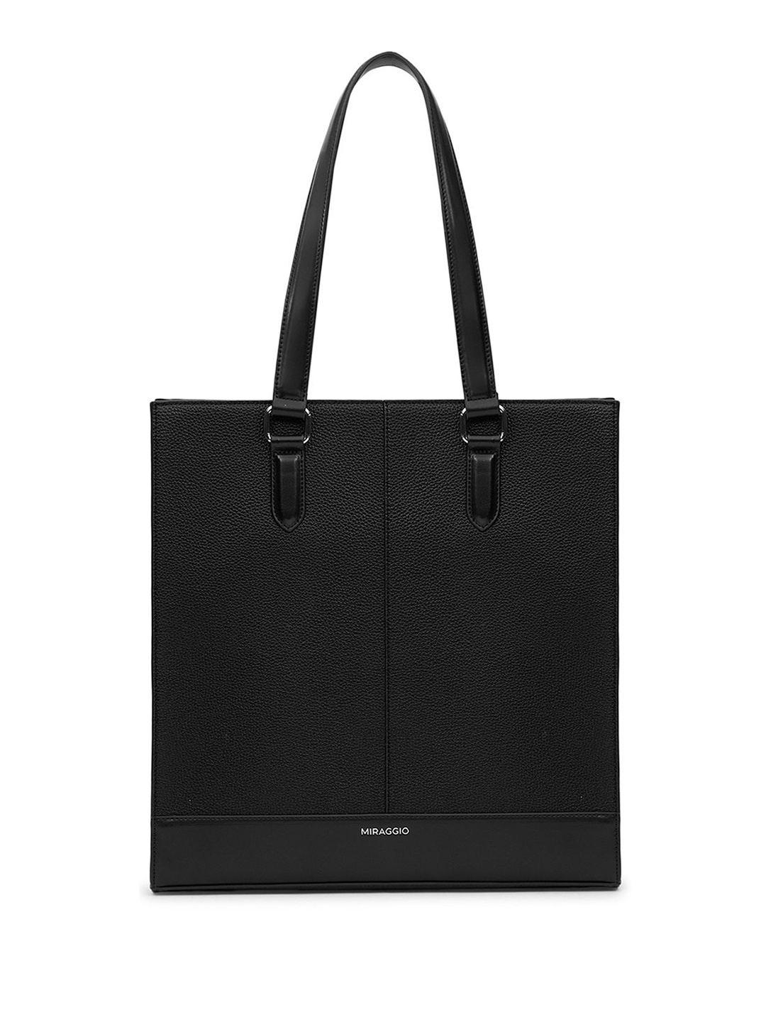 

MIRAGGIO PU Structured Tote Bag, Black