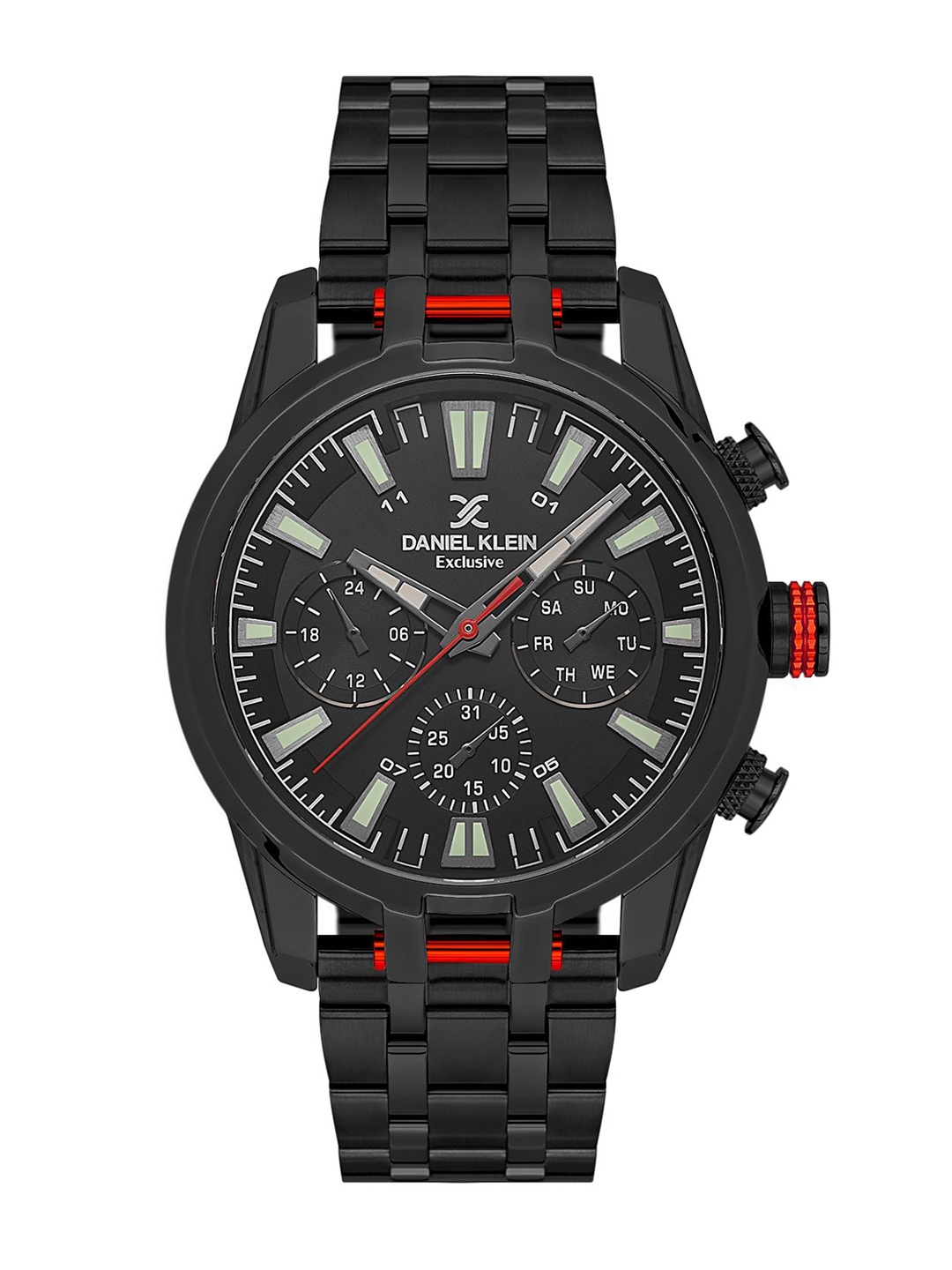 

Daniel Klein Men Dial & Bracelet Style Straps Analogue Watch DK.1.13802-5, Black