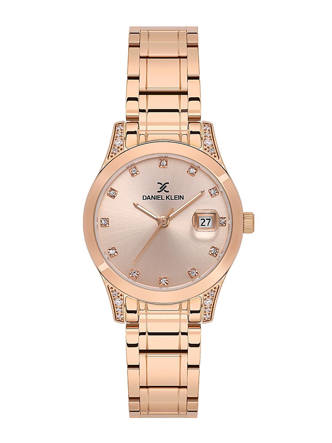 

Daniel Klein Women Embellished Dial & Bracelet Style Straps Analogue Watch DK.1.13782-5, Rose gold