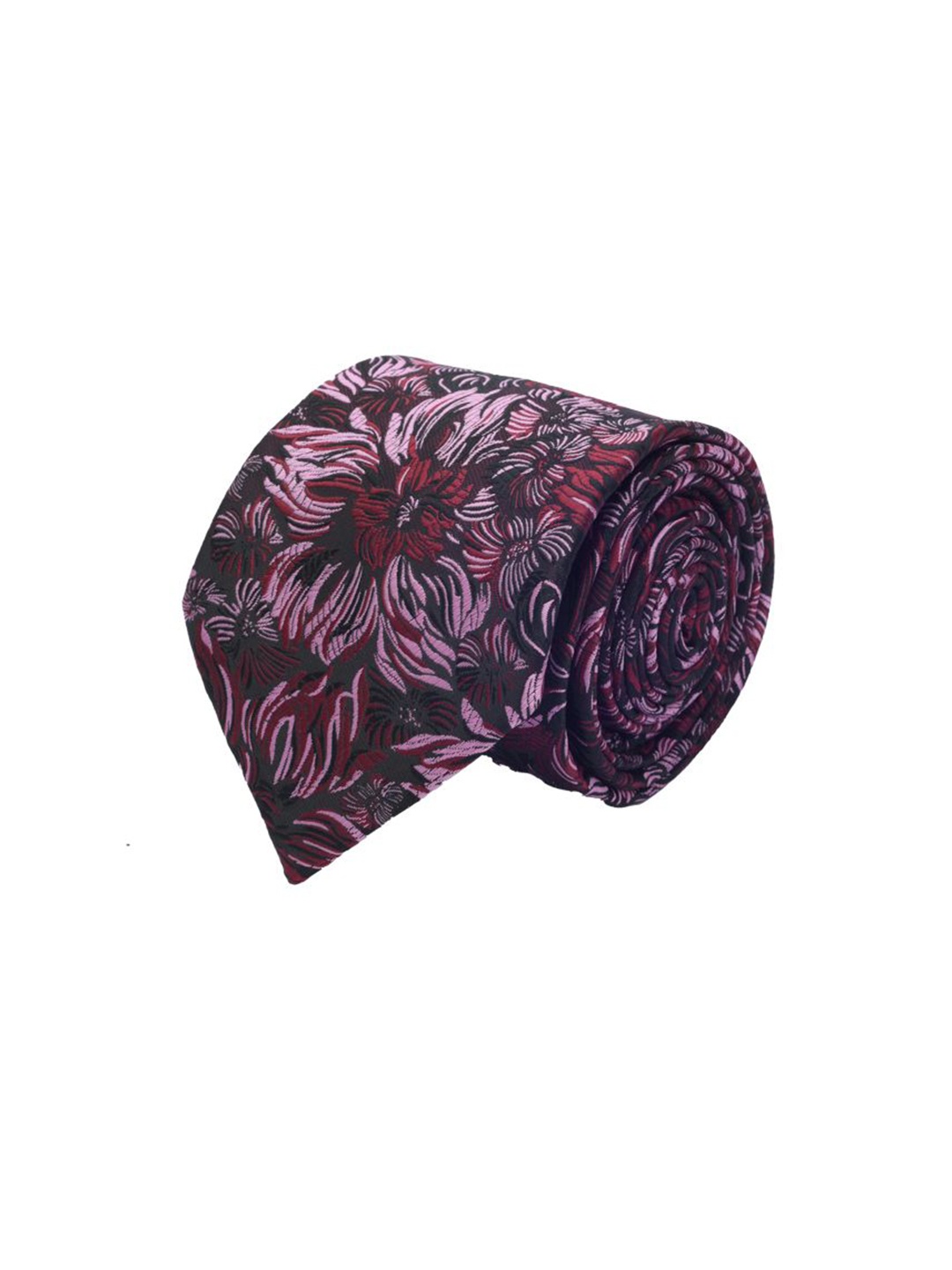 

Cazzano Men Floral Printed Tie, Purple