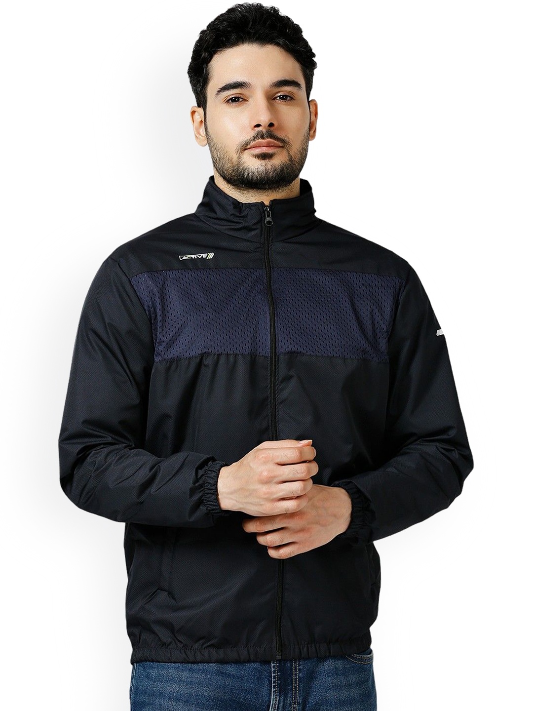 

Zeel Men Windcheater Sporty Riding Jacket, Navy blue