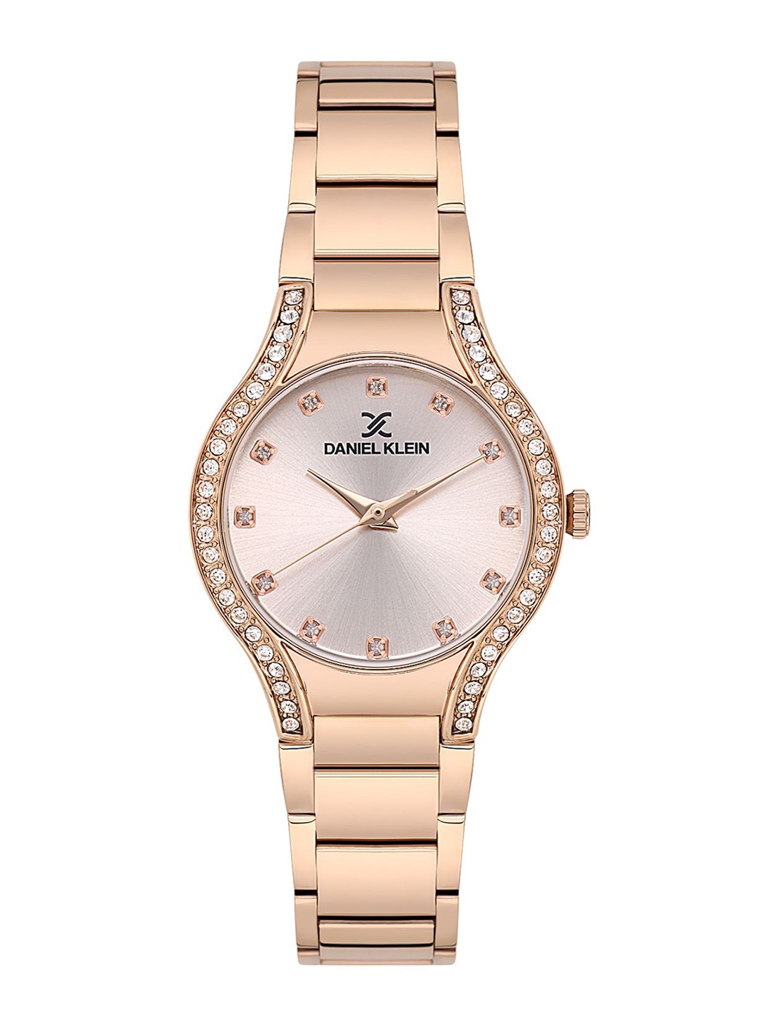 

Daniel Klein Women Embellished Dial & Bracelet Style Straps Analogue Watch DK.1.13826-5, Rose gold