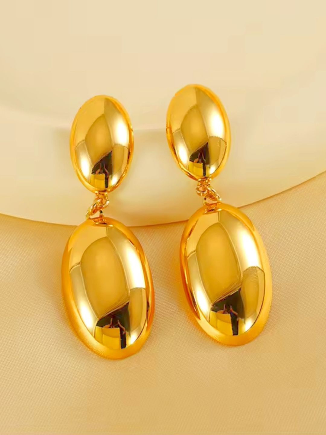 

SALVE Stainless Steel Contemporary Drop Earrings, Gold