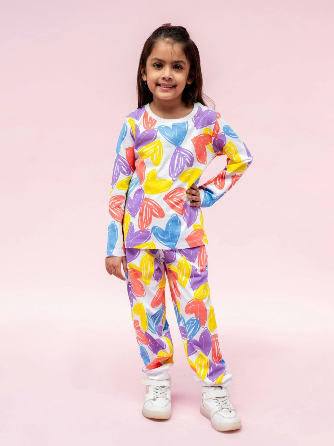 

TINY TREASURE Girls Printed Top, White