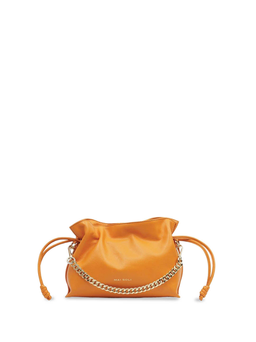 

Women Apricot Genuine Leather Ariel Bucket Bag, Orange