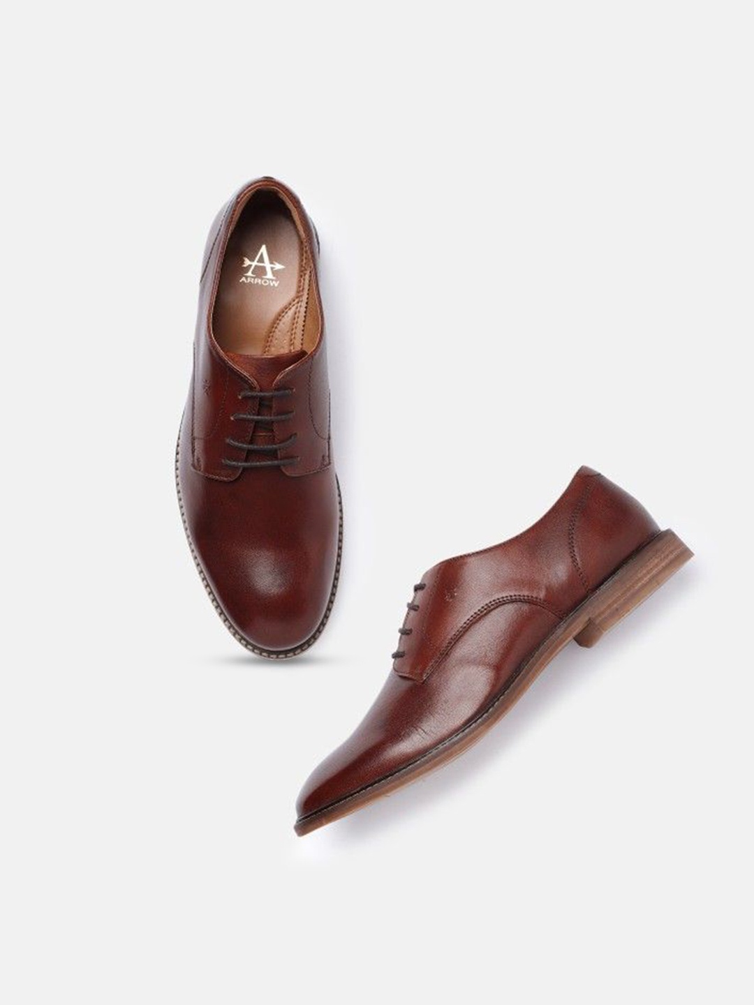 

Arrow Men Leather Formal Derbys, Brown