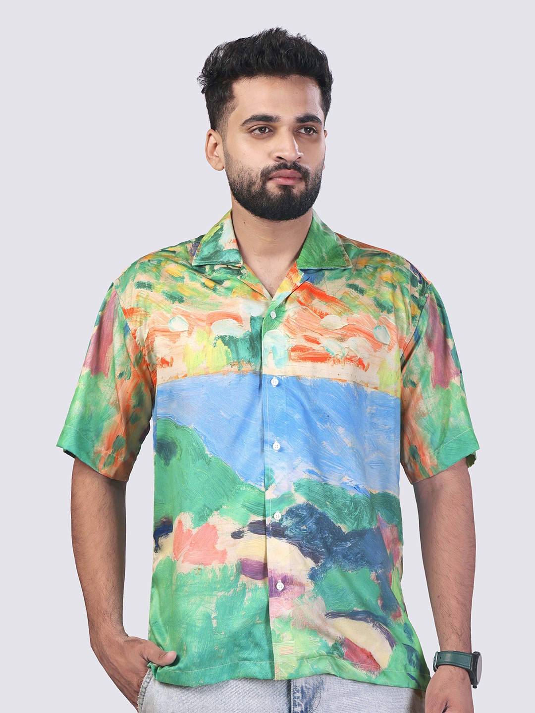 

Cultura Studio Men Comfort Opaque Printed Casual Shirt, Multi