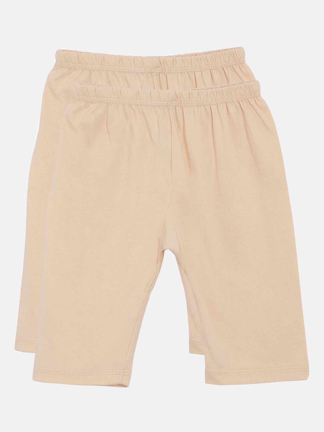 

BLOSSOM BLOSSOM Girls Pack of 2 Mid-Rise Cotton Shorts, Beige