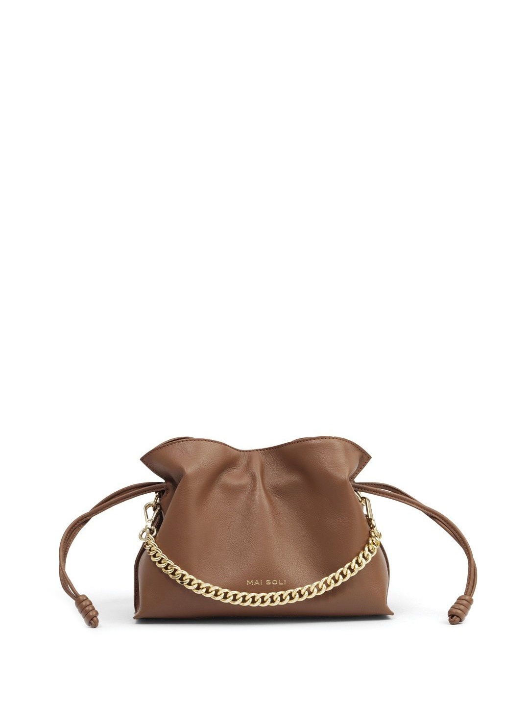 

Women Tan Genuine Leather Ariel Bucket Bag, Black