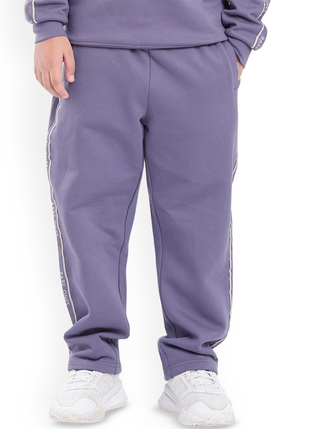 

Rare Ones Boys Poly Tape Detail Trackpant, Purple
