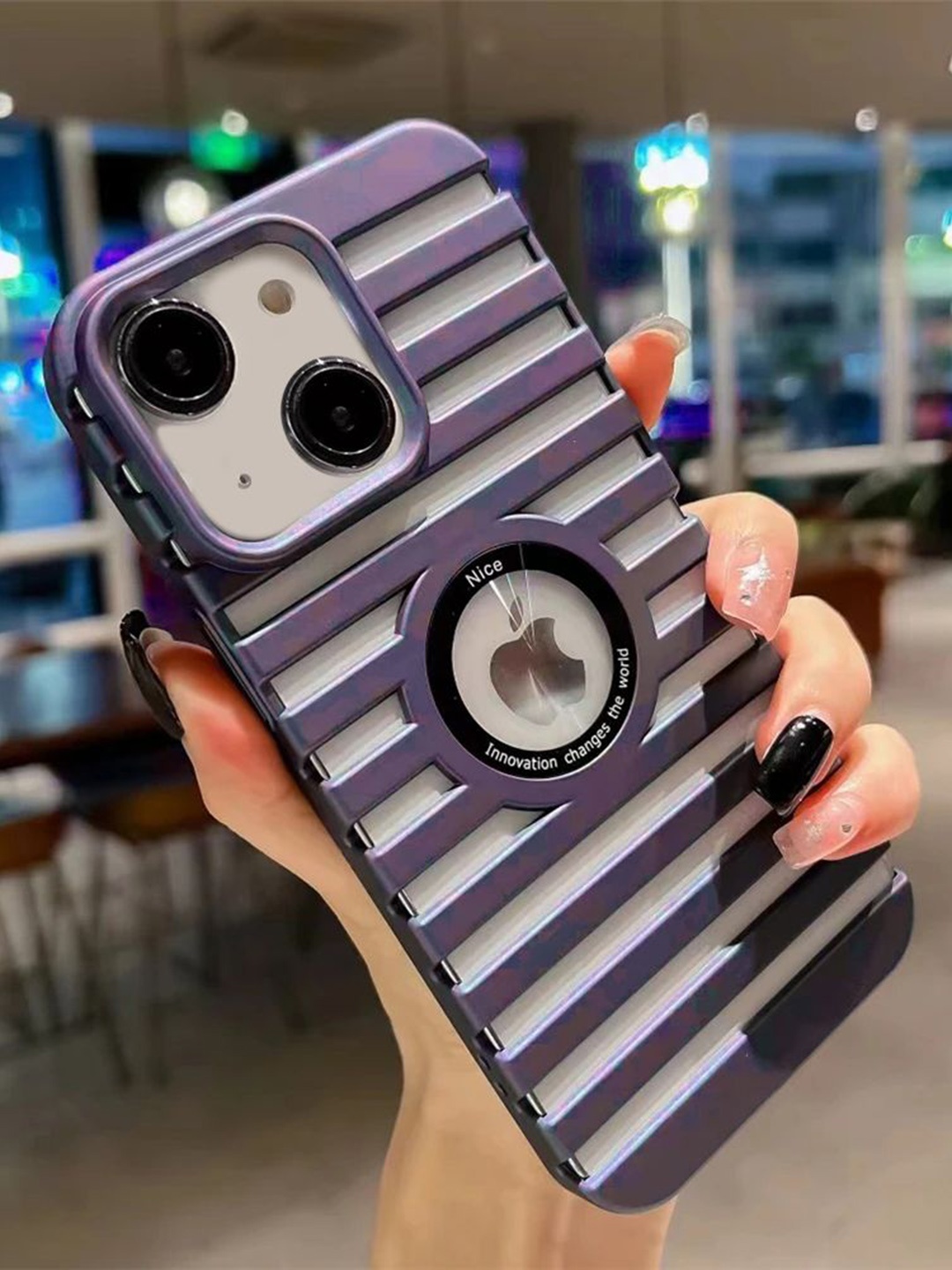 

Luxury Kase Heat Dissipation Breathable iPhone 14 Hard Case & Cover, Purple