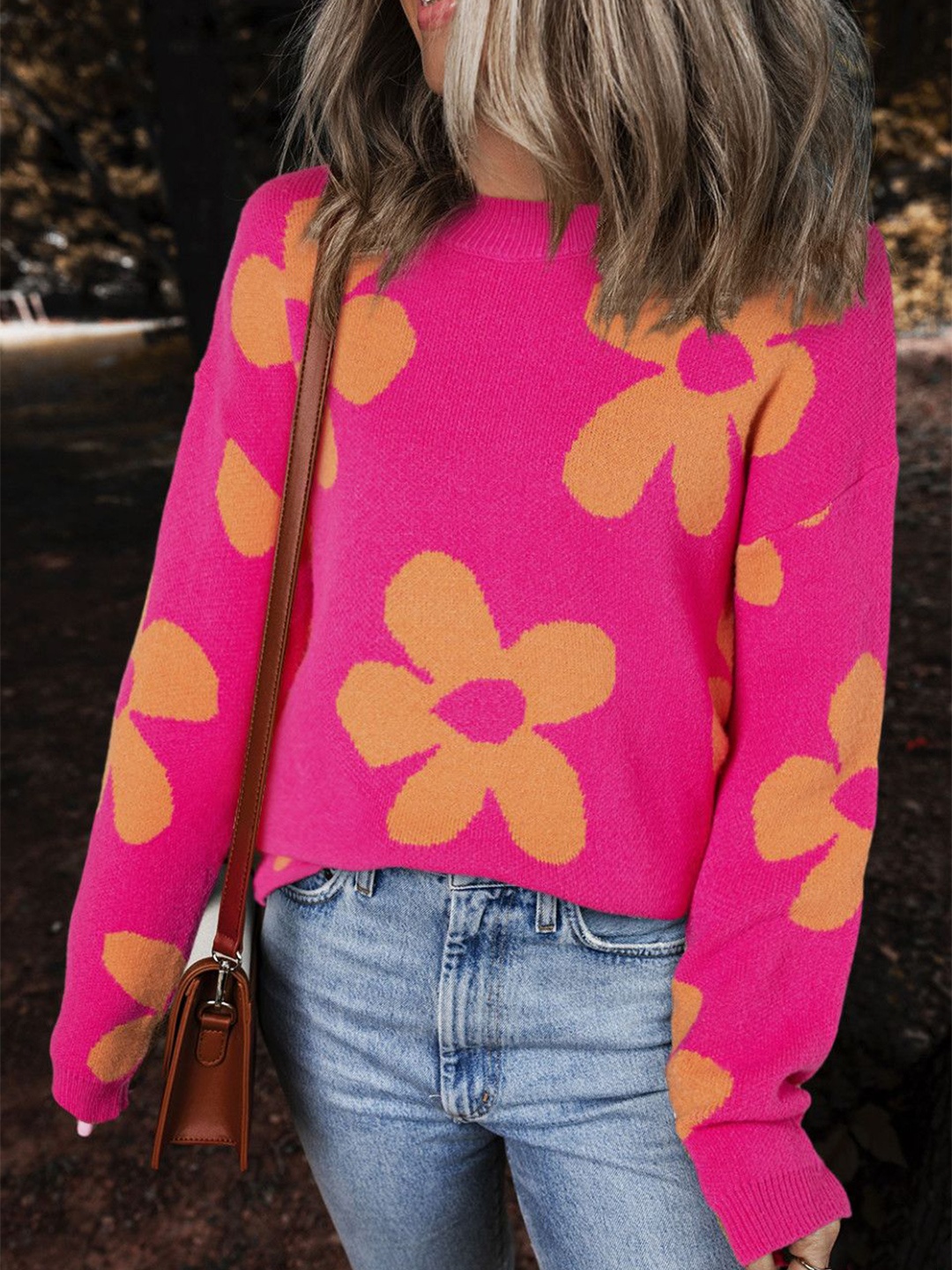 

StyleCast Women Floral Printed Pullover, Rose