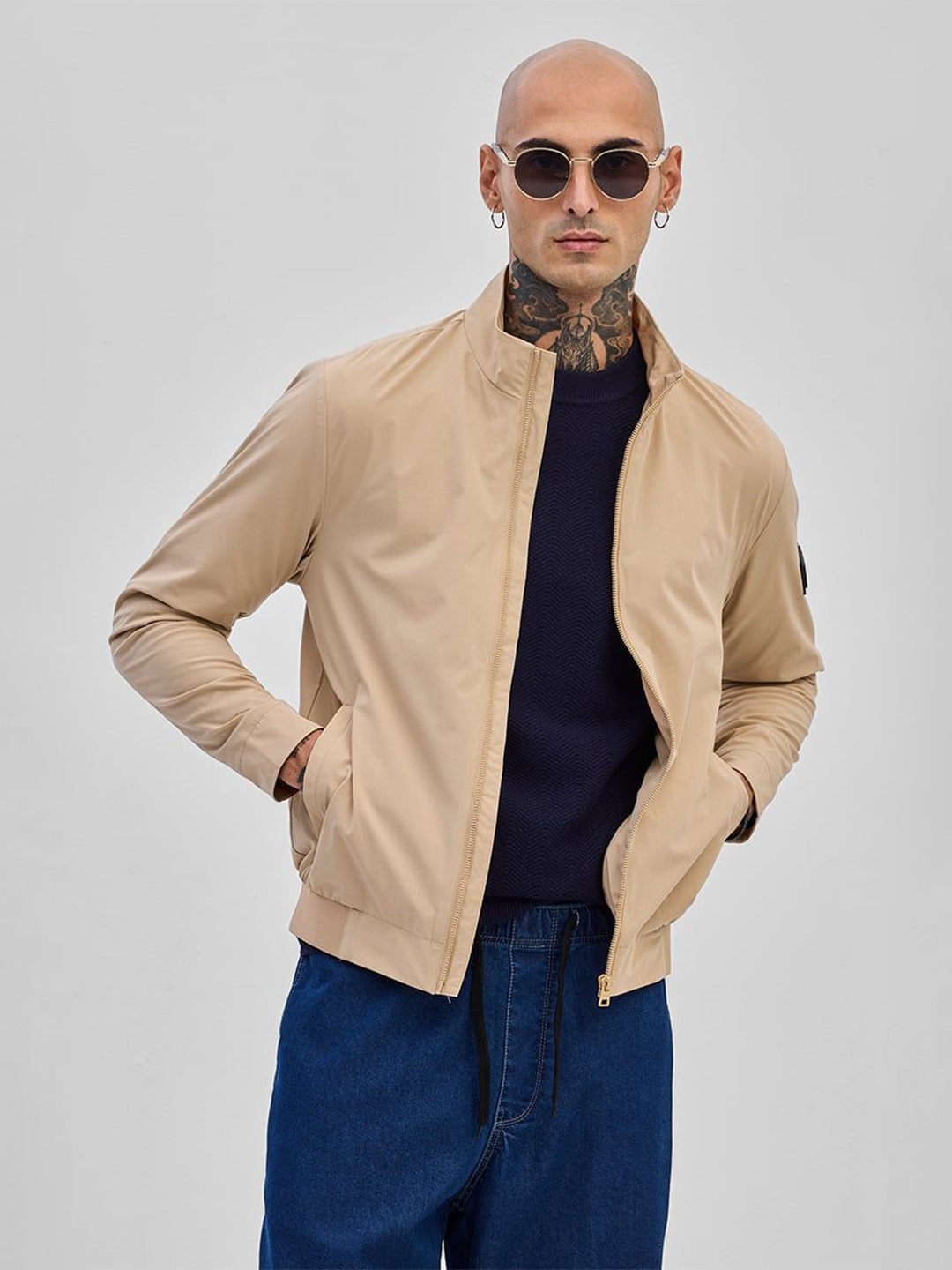 

Snitch Men Bomber Jacket, Camel brown